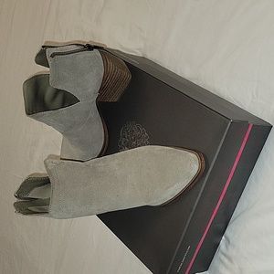 Vince Camuto, gray suede booties, size 7